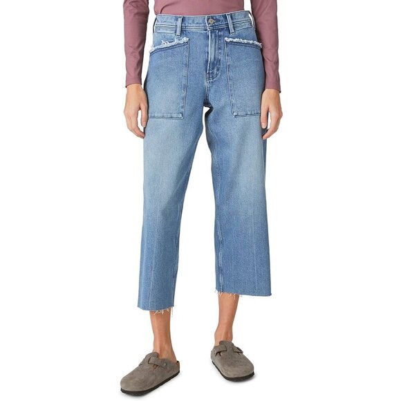 Womens Wide Leg Denim Jeans High Rise Vintage Stretch 99% Cotton